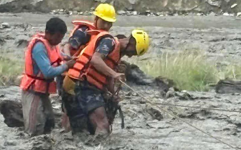 Four Rescued from Middle of Bheri River in Dolpa