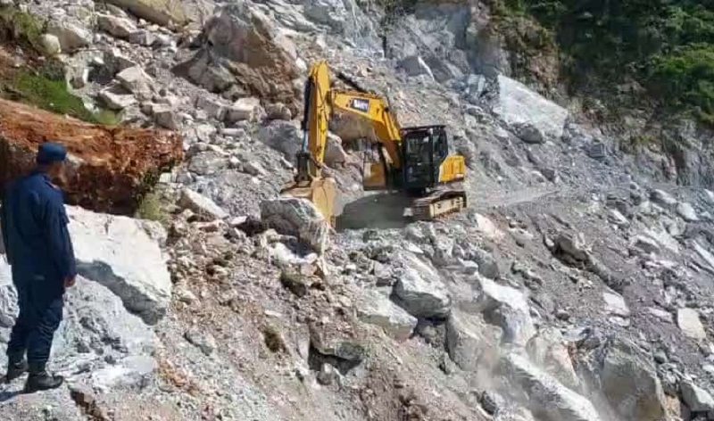 Kaligandaki Corridor Blocked by Landslides in Gulmi