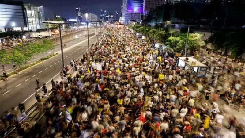 Thousands Protest in Israel Demanding End to Gaza War and Release of Hostages