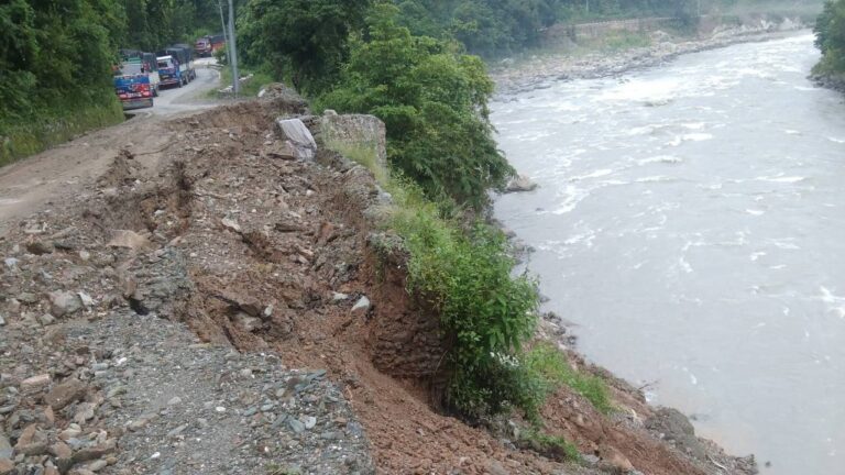 Road Partially Reopens in Ramechhap’s Likhu Tamakoshi After Landslide Blockage