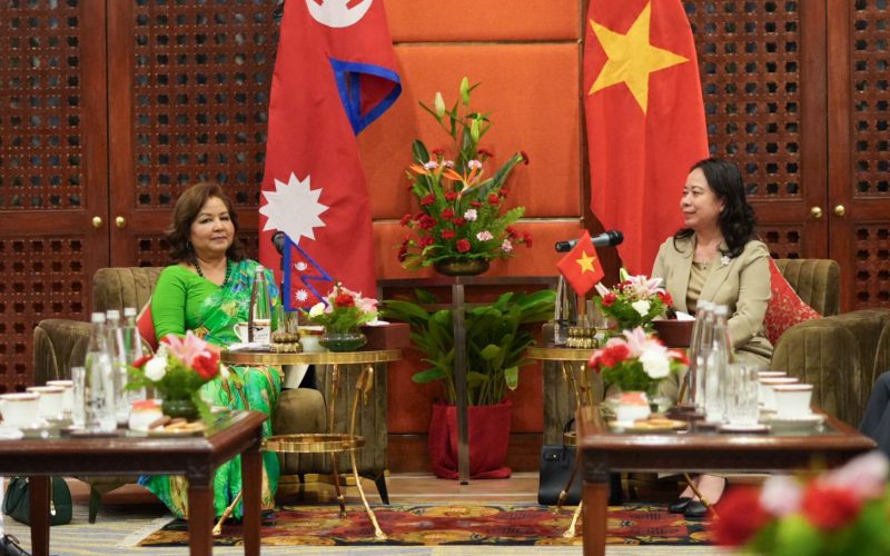Foreign Minister Arzu Rana Deuba Meets Vietnamese Vice President Vo Thi Anh Xuan in Kathmandu