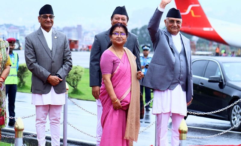 Prime Minister Oli Departs for China to Attend SCO Summit