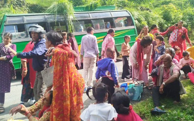 21 Injured in Municipal Bus Accident in Pokhara-13, Kaski