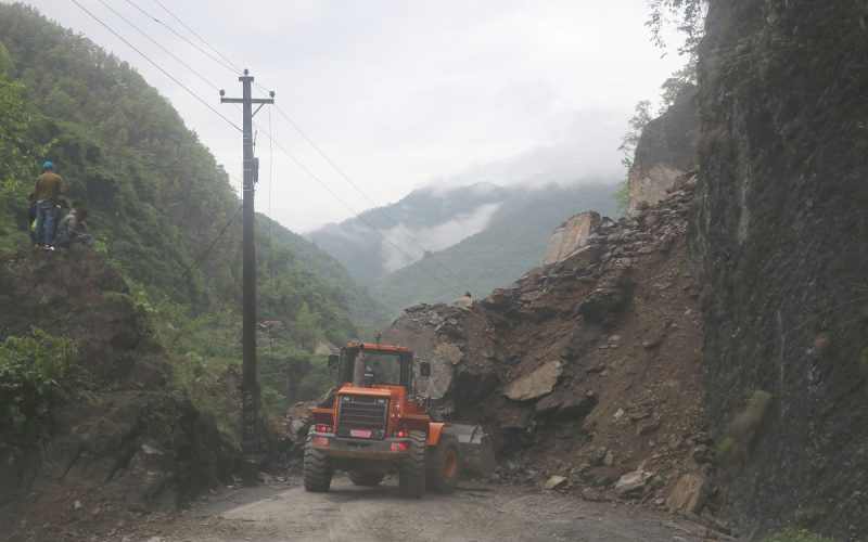 Kathmandu-Muglin Road Reopens After Landslide Clearance in Dhading