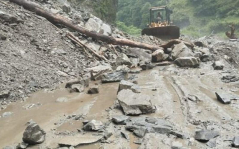 Landslide Blocks Jomsom–Korala Road in Chhusang Section