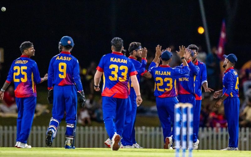 Nepal Lose First Practice Match Against South Australia by 3 Wickets