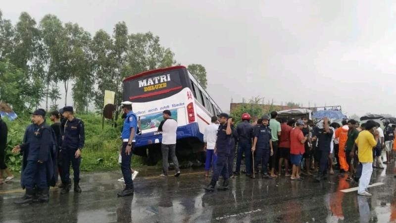 Three Killed, 16 Injured in Bus-Van Collision in Sunsari