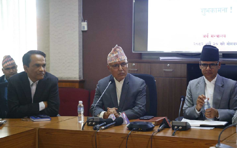 Newly Appointed Finance Minister Rameshwar Khanal Assumes Office