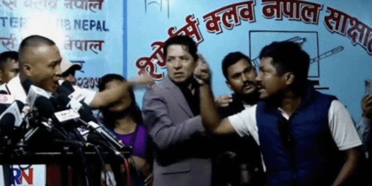 Attempted Assault on Gen Z Movement Leader Sudhan Gurung at Press Conference