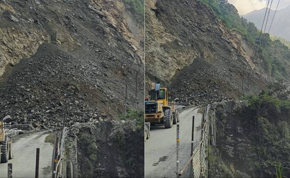 Landslide Blocks Narayangadh–Muglin Road; Clearing Expected to Take All Day