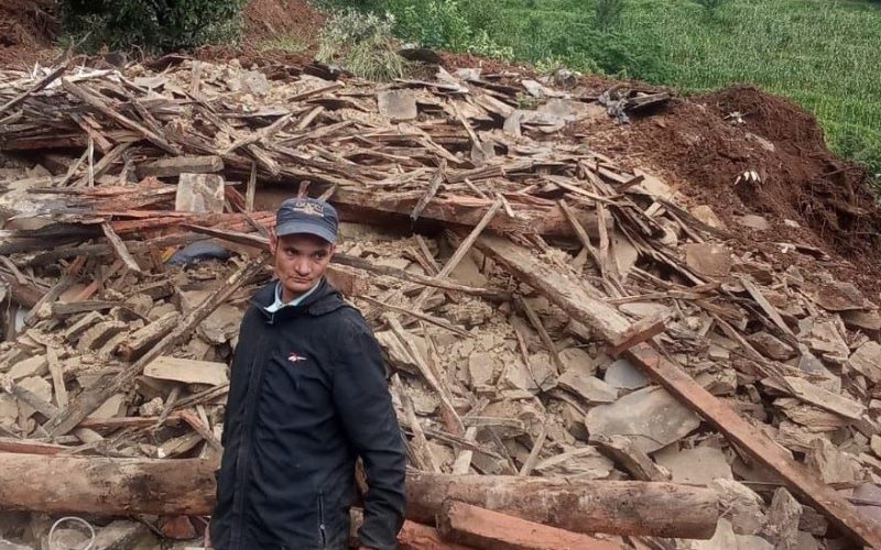 Landslide from Road Construction Buries Two Houses and Livestock in Baitadi