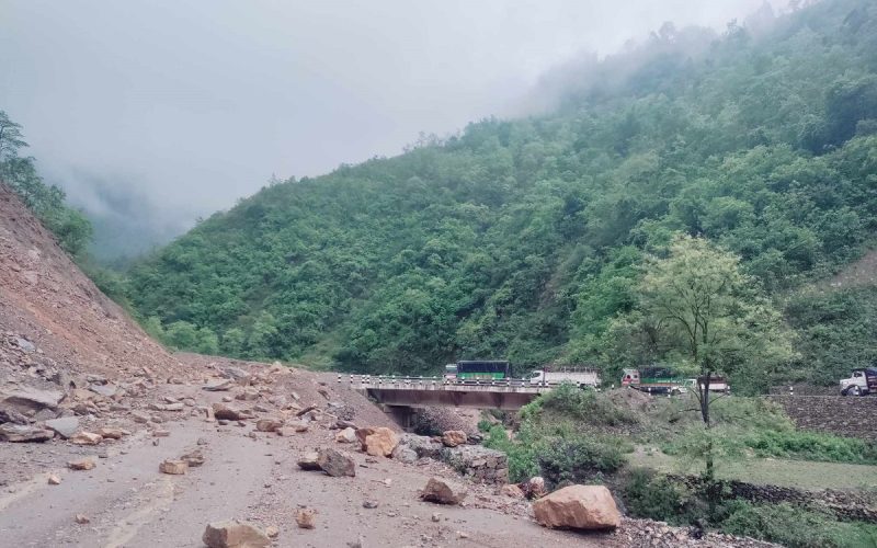 Landslides Block Baglung Section of Kaligandaki Corridor
