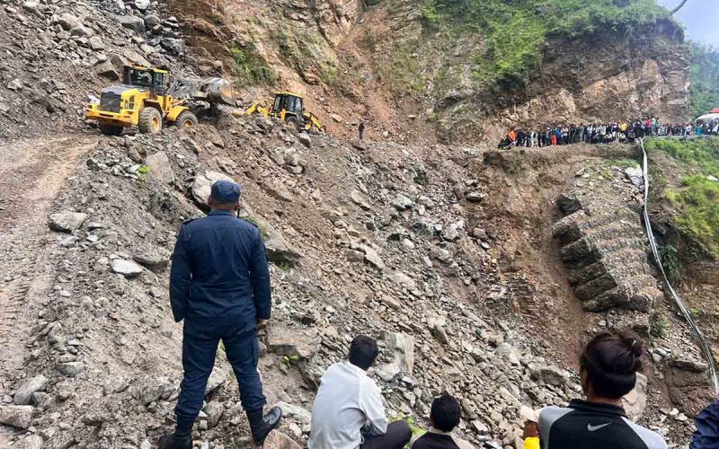 Karnali Highway Reopens After Four Days Following Landslide