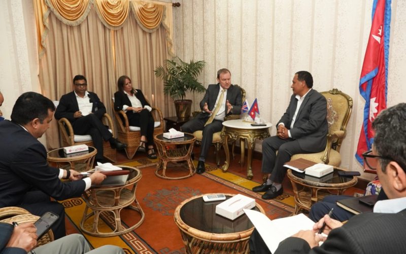 Energy Minister Ghising Meets UK Ambassador to Discuss Cooperation