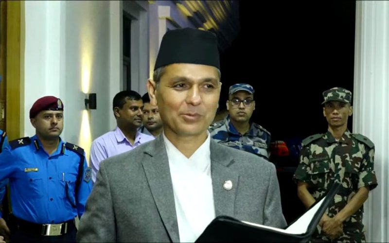 Home Minister Aryal Reviews Damage from Jenji Movement, Urges Police to Work with High Morale