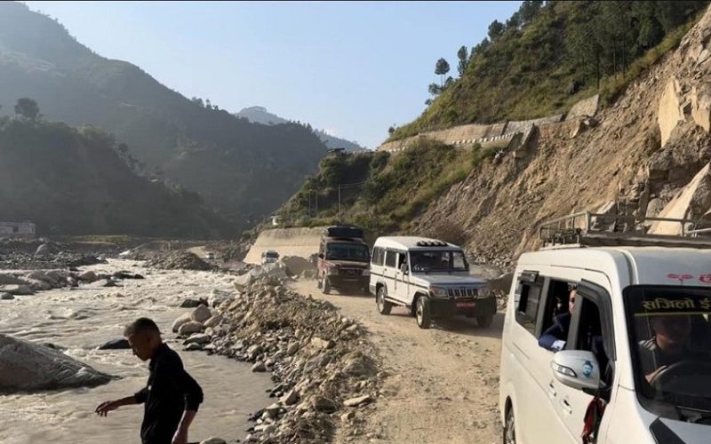 Heavy Rainfall Halts Traffic on BP Highway Entry and Exit Routes to Kathmandu