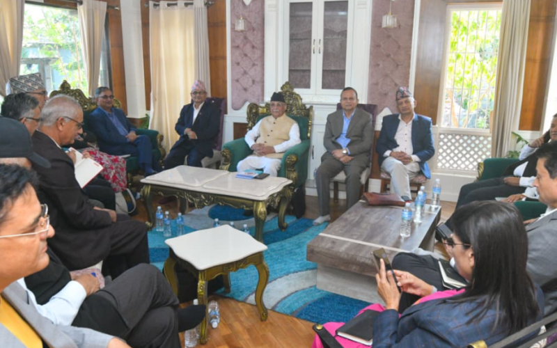 CPN-UML Secretariat Meeting Resumes Today After Chairman Oli’s Illness