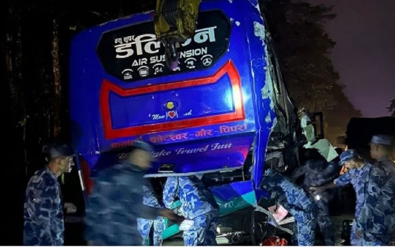 33 Injured in Bus Accident at Tikauli Jungle, Chitwan