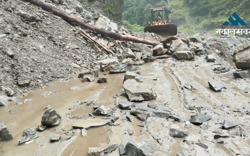 Landslide Blocks Gorusinge–Sandhikharka Road in Ribdi
