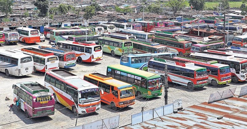 Long-Distance Bus Services Temporarily Suspended in Morang to Manage Dashain Rush