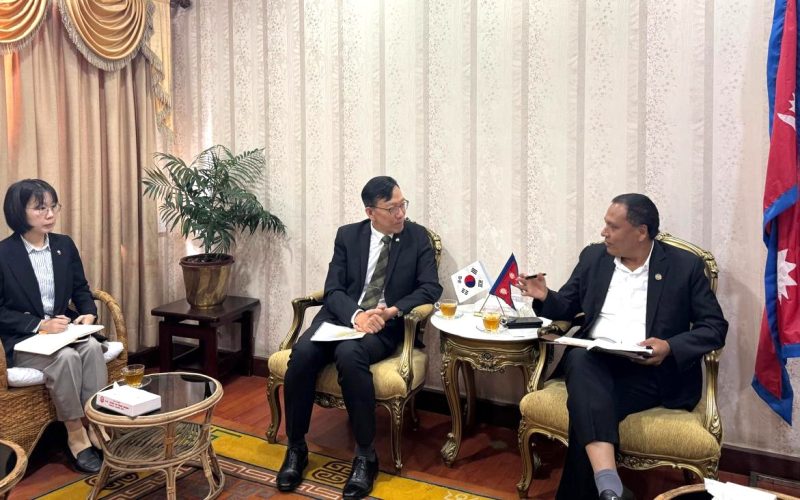 Minister Ghising and South Korean Ambassador Discuss Hydropower, Green Energy, and Employment Cooperation
