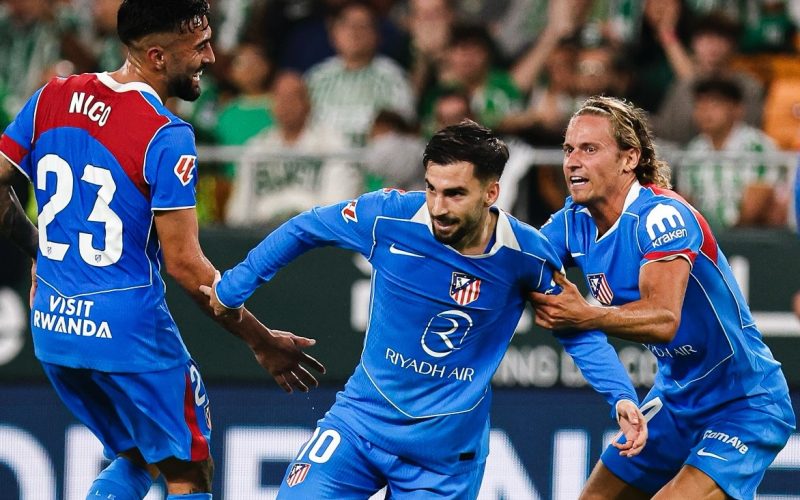 Atlético Madrid defeated Real Betis 2–0 in a Spanish La Liga match.