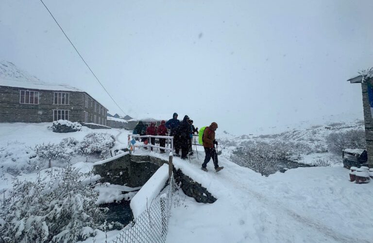 Armed Police Force Clears Snow to Assist Trekkers in Himalayan Districts