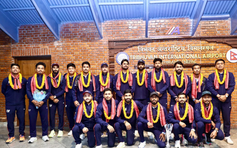 Nepal National Cricket Team Returns Home After Successful Overseas Tour